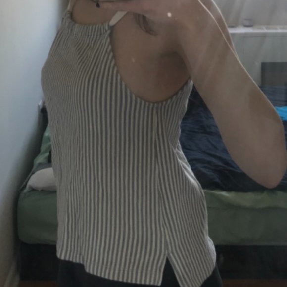 Madewell Striped Tie Tank Top - Picture 2 of 3